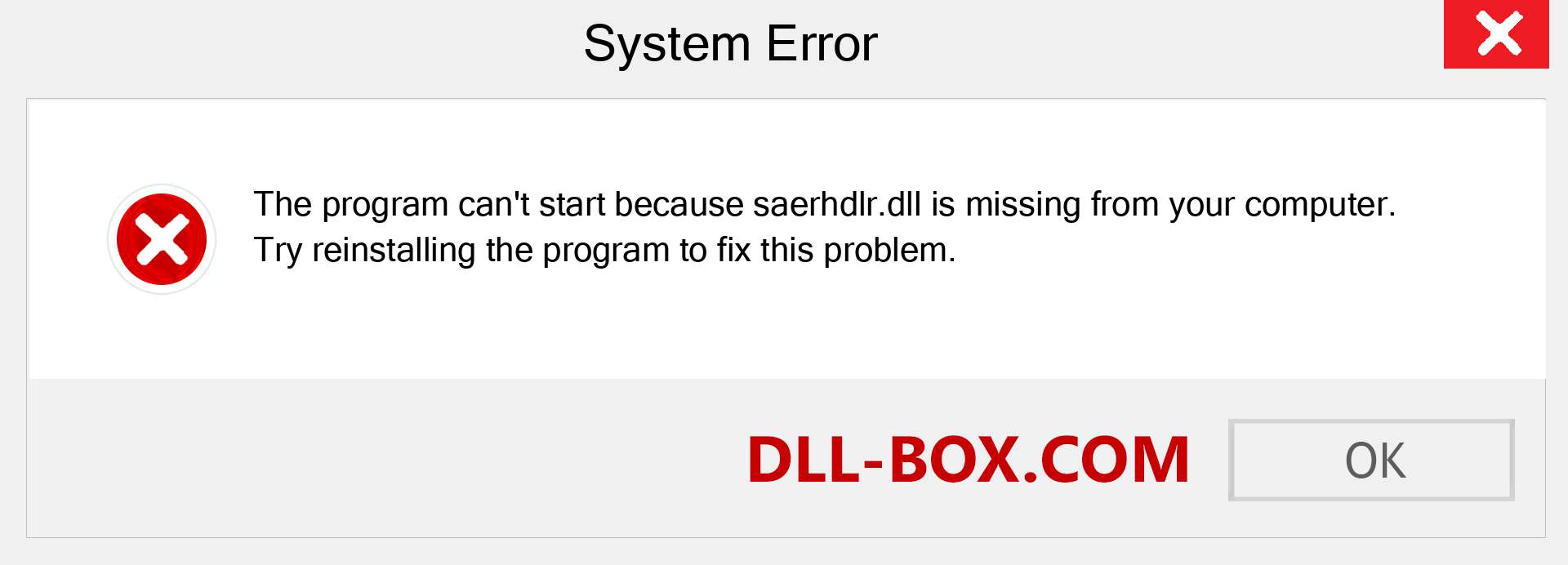  saerhdlr.dll file is missing?. Download for Windows 7, 8, 10 - Fix  saerhdlr dll Missing Error on Windows, photos, images